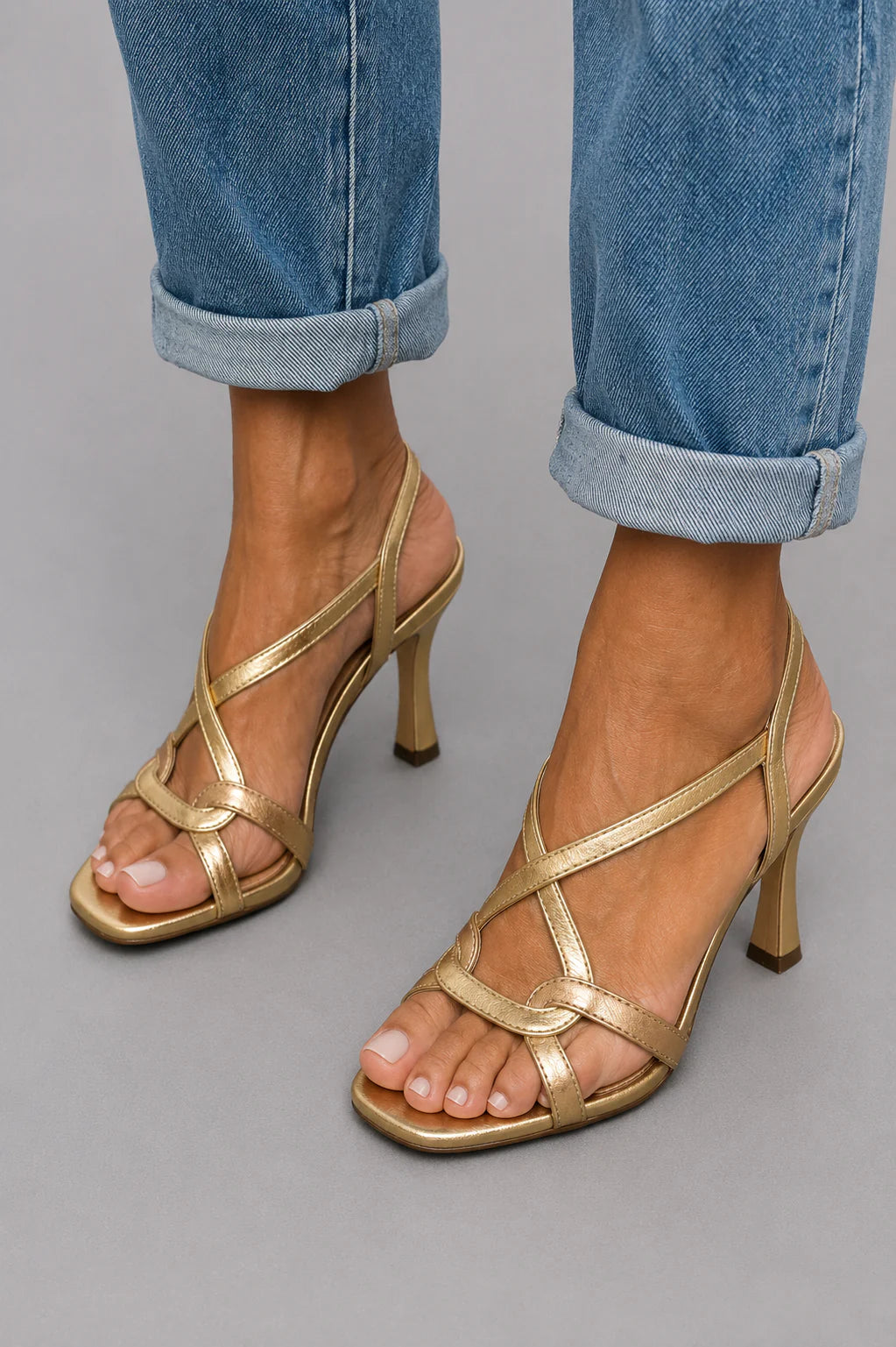 Women’s Square-Toe Strappy Slingback Sandals