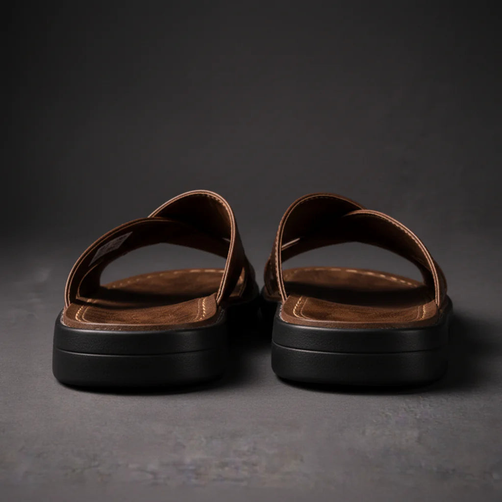 Men’s Cross-Strap Casual Slide Sandals
