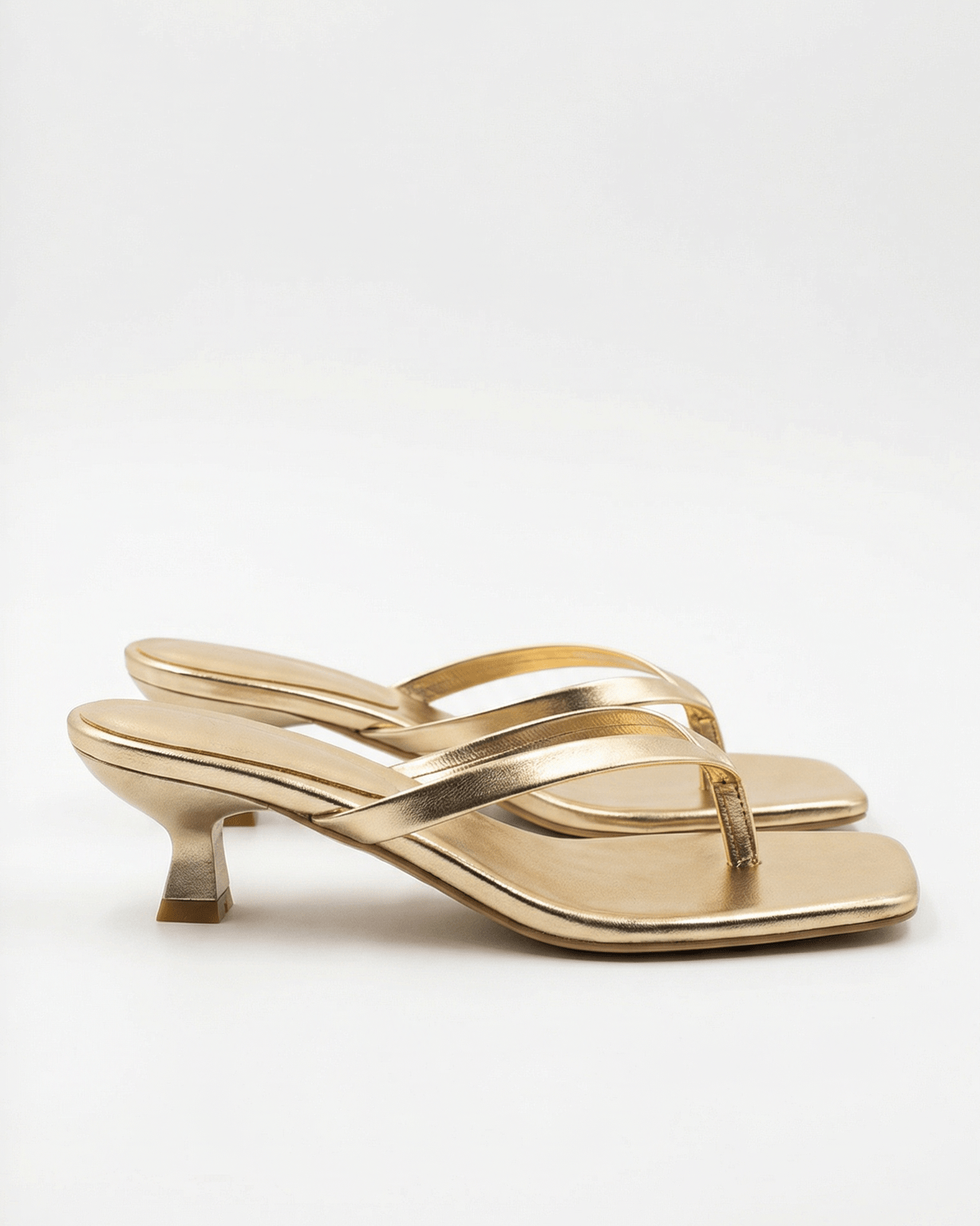 Women’s Square-Toe Kitten Heel Sandals