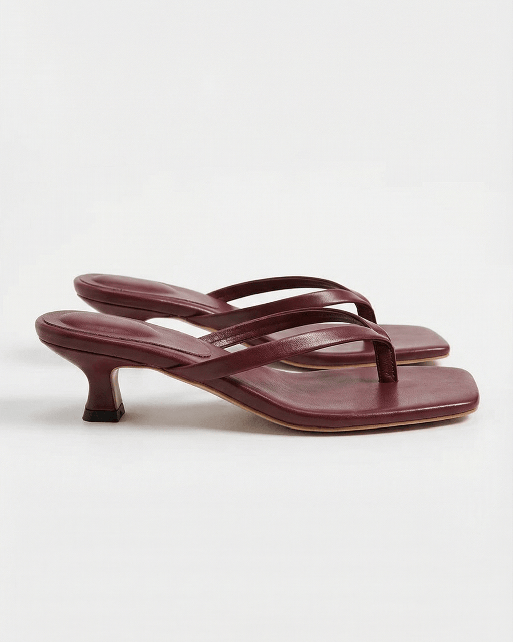 Women’s Square-Toe Kitten Heel Sandals