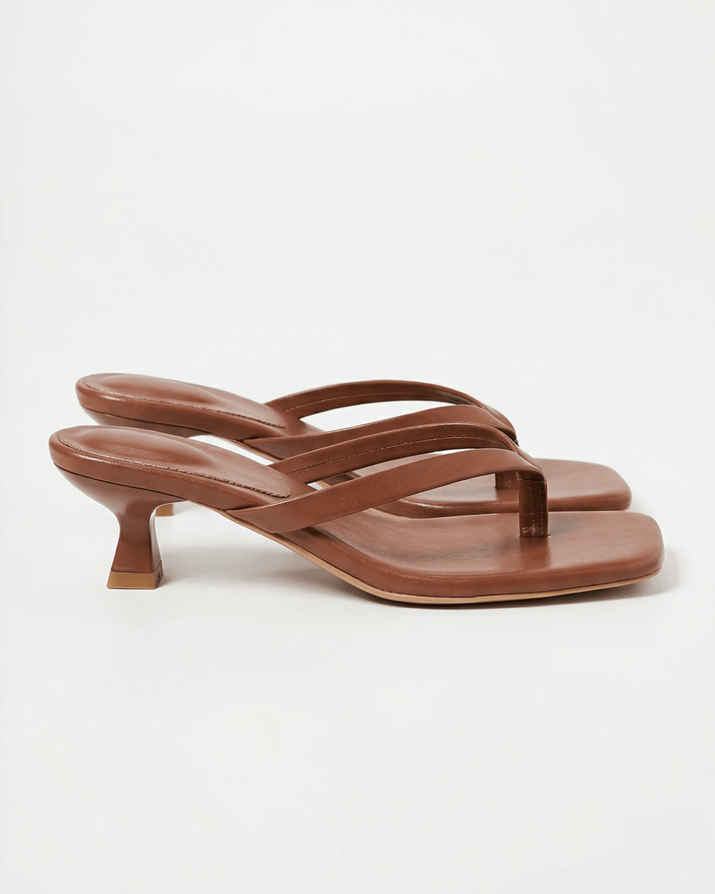 Women’s Square-Toe Kitten Heel Sandals
