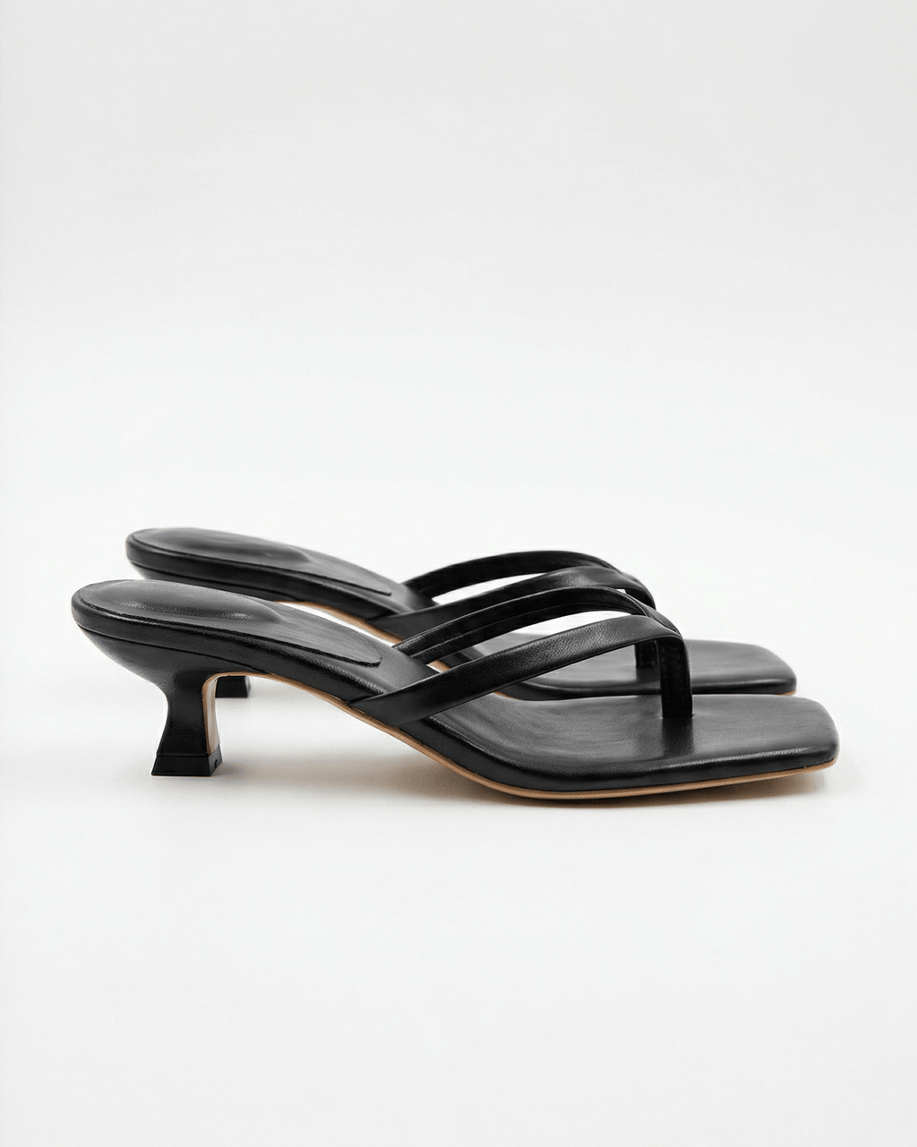 Women’s Square-Toe Kitten Heel Sandals
