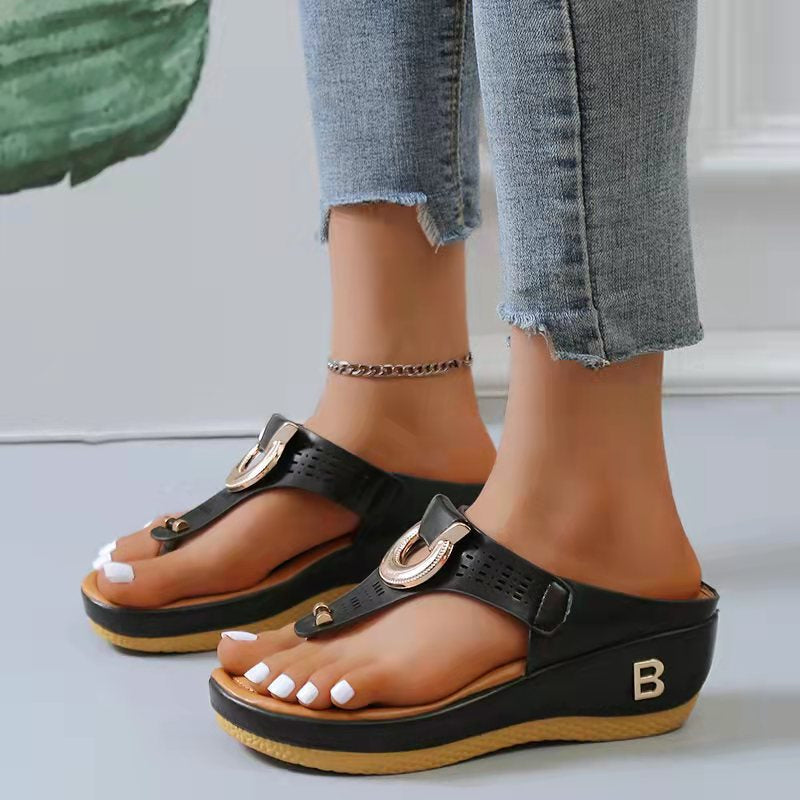 Women’s Platform Wedge Thong Sandals