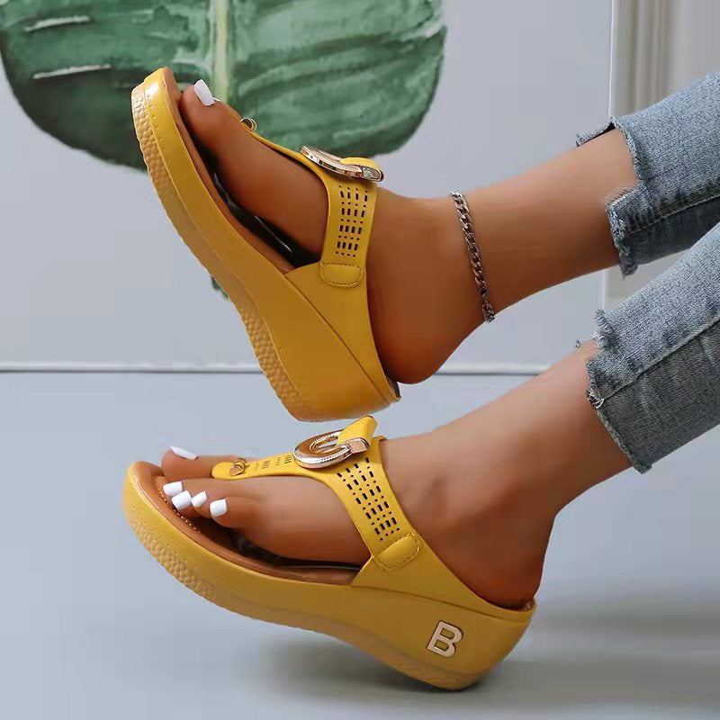 Women’s Platform Wedge Thong Sandals