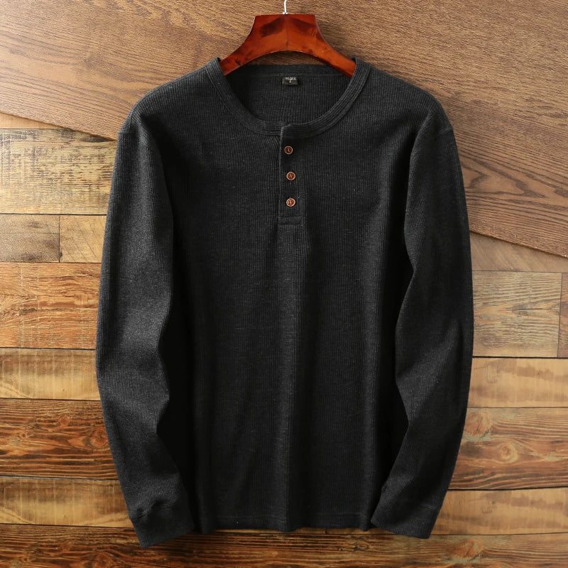 Men's Long Sleeve Henley Shirt
