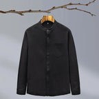 Men's Mandarin Collar Long Sleeve Shirt