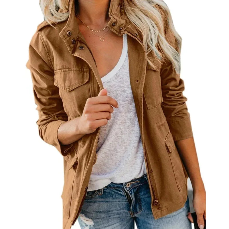 Women’s Army Jacket with Utility Pockets
