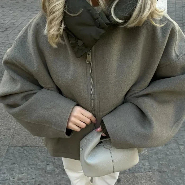 Women’s Oversized Hooded Short Jacket