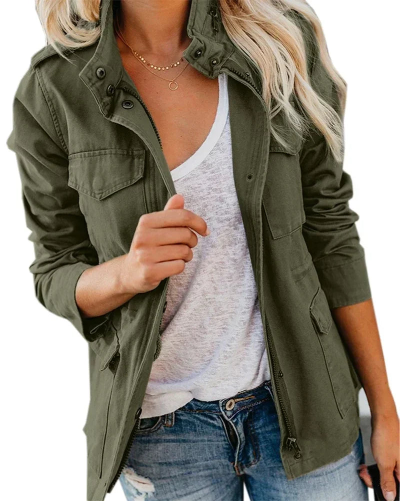 Women’s Army Jacket with Utility Pockets
