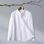 Men's Mandarin Collar Long Sleeve Shirt