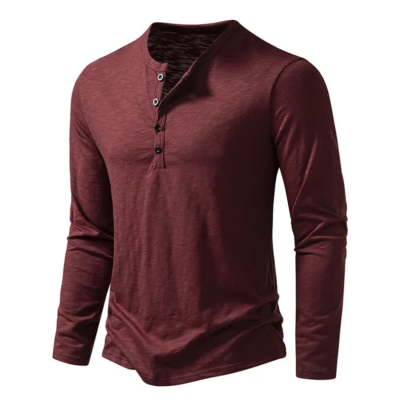 Men’s Long Sleeve Henley Shirt