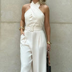 Women's Halter Wide Leg Jumpsuit
