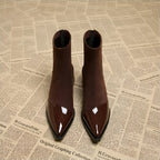 Women’s Pointed-Toe Block Heel Ankle Boots