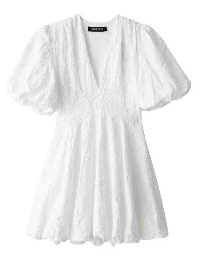 Women's Puff Sleeve Mini Dress