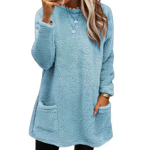 Women’s Textured Pocket Tunic Sweater