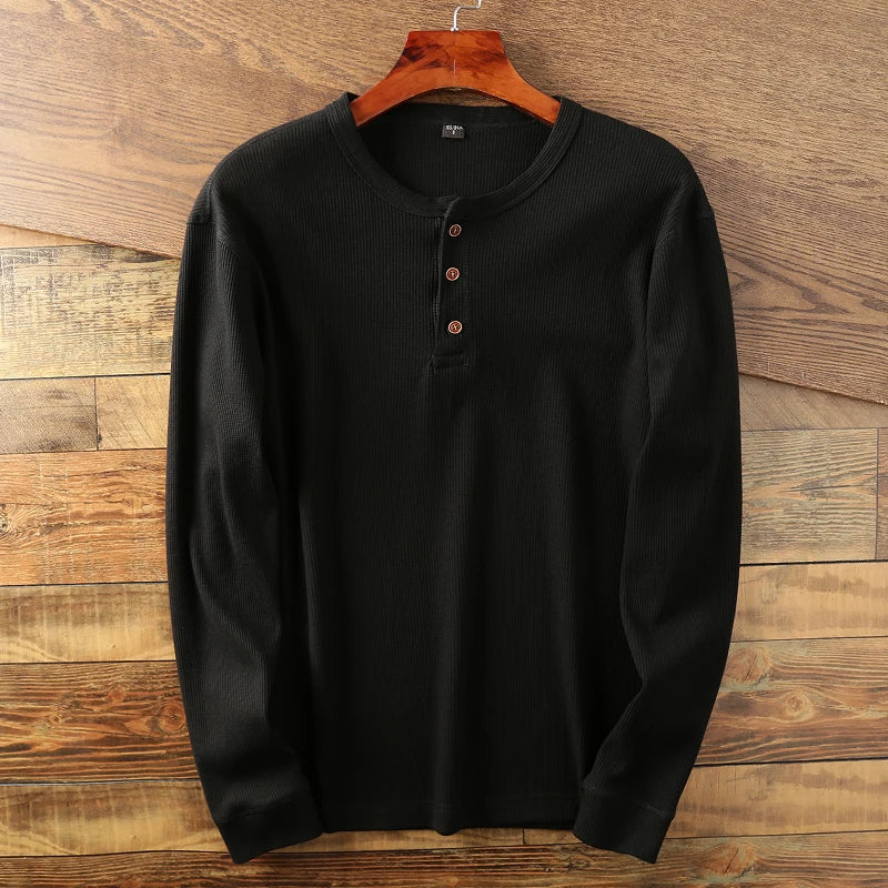 Men's Long Sleeve Henley Shirt