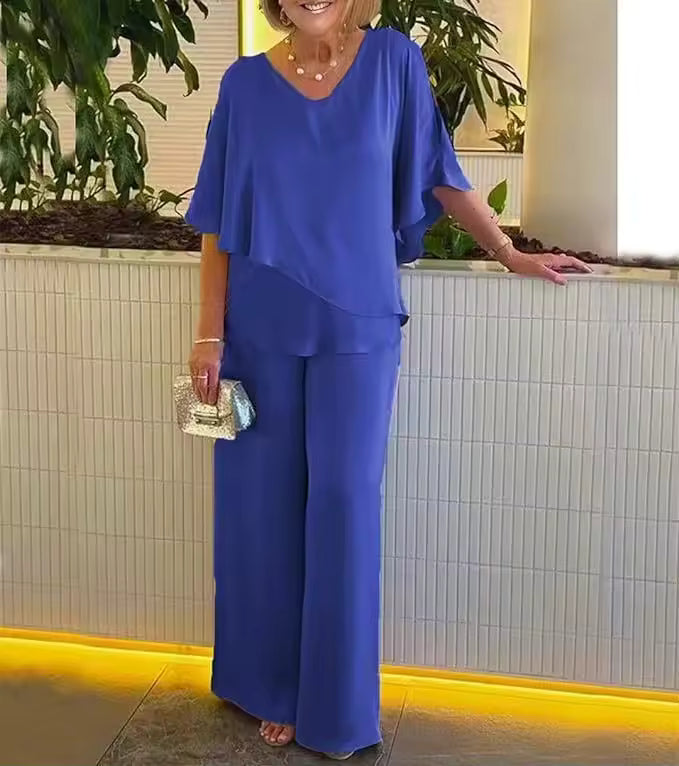 Women’s Elegant Wide Leg Two Piece Set