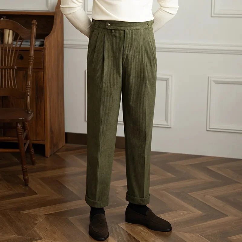 Men's Pleated Cuffed Dress Pants