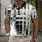 Men's Geometric Pattern Polo