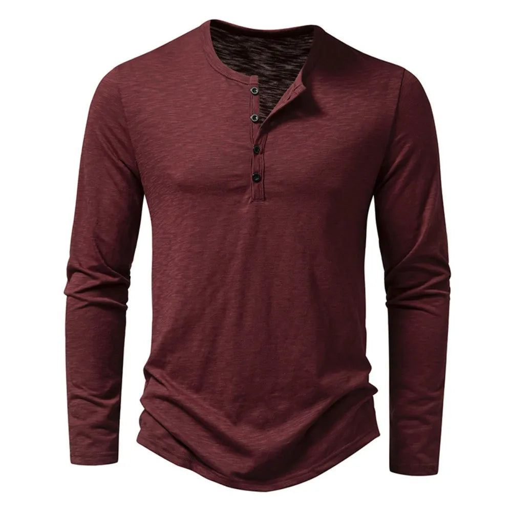 Men’s Long Sleeve Henley Shirt