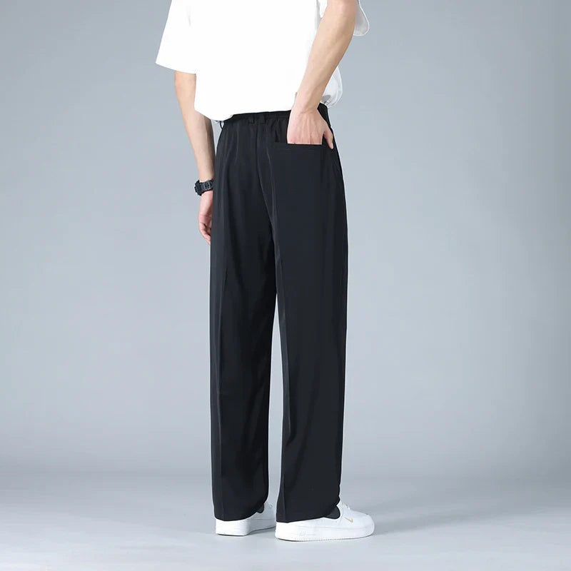 Men’s Pleated Wide Leg Dress Pants
