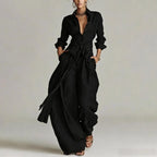 Women's Belted Wide Leg Jumpsuit