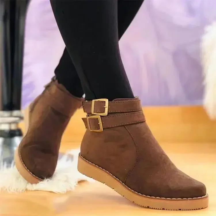 Women’s Double Buckle Ankle Boots