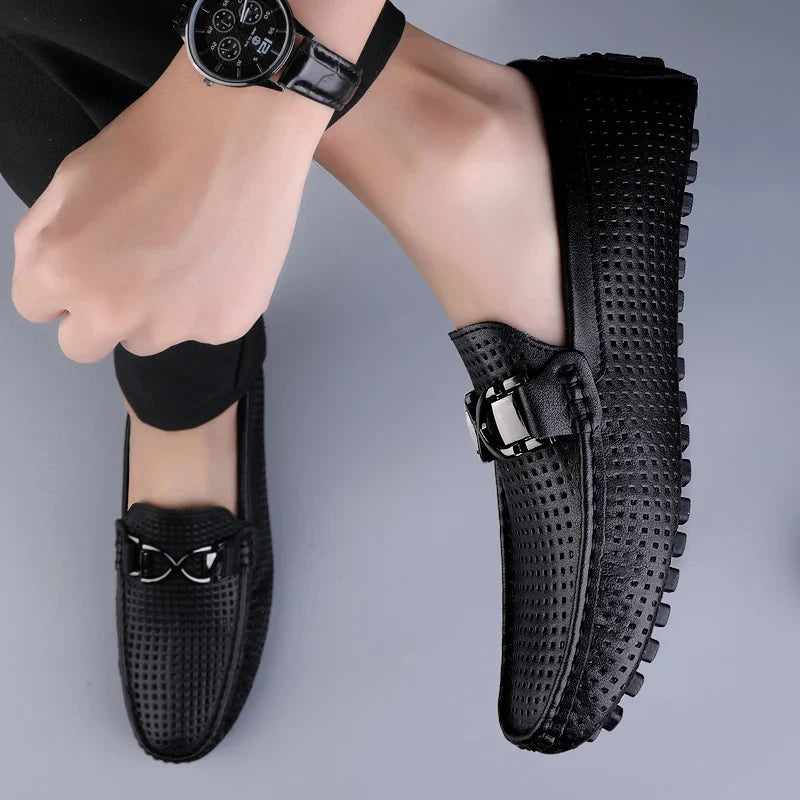 Men's Perforated Driving Loafers