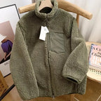 Women's Textured Zip-Front Jacket with Stand Collar
