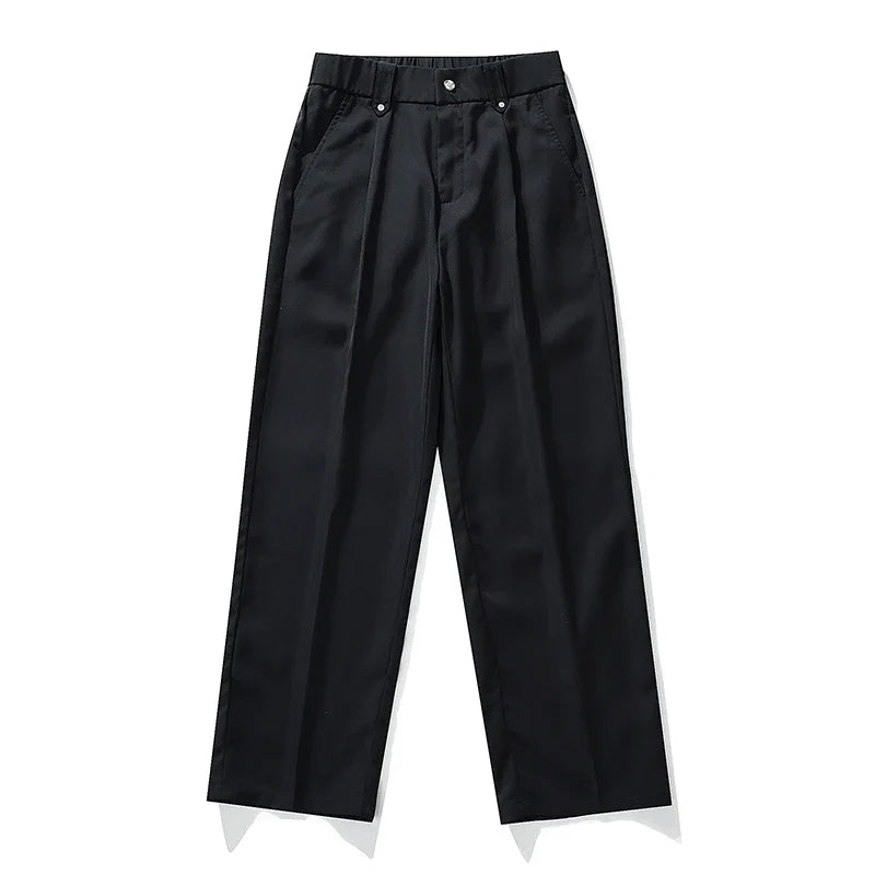 Men’s Pleated Wide Leg Dress Pants