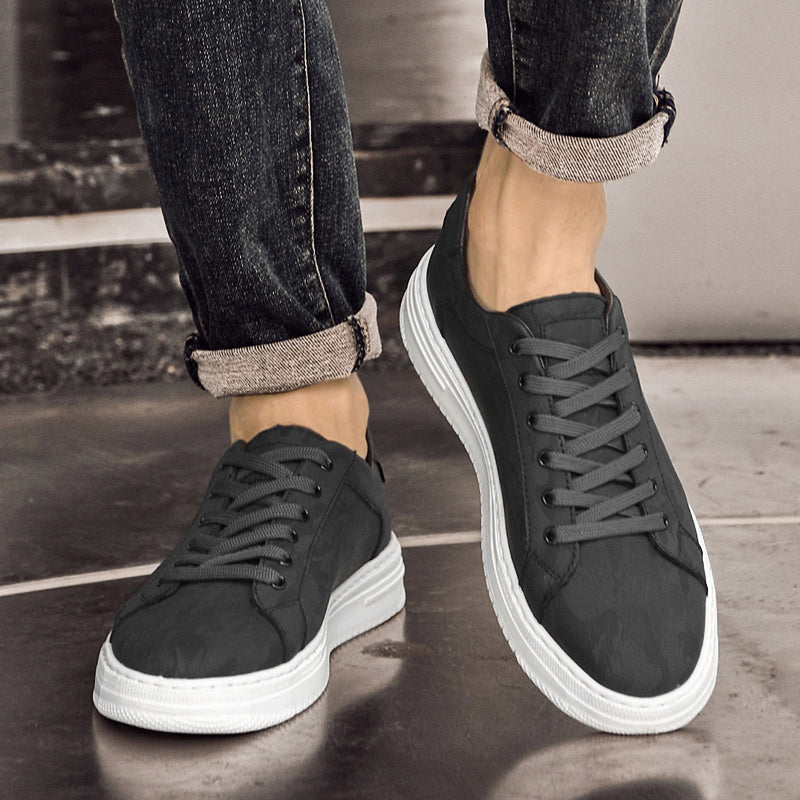 Men’s Thick Sole Lace-Up Sneakers