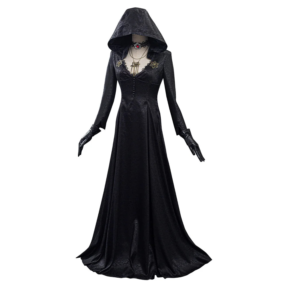 Women’s Halloween Hooded Gothic Witch Costume