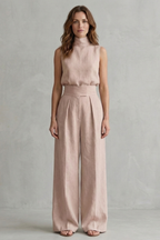Women's 2 Piece Wide Leg Pant Set