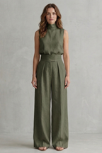 Women's 2 Piece Wide Leg Pant Set