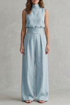 Women's 2 Piece Wide Leg Pant Set