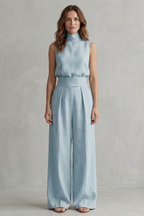 Women's 2 Piece Wide Leg Pant Set
