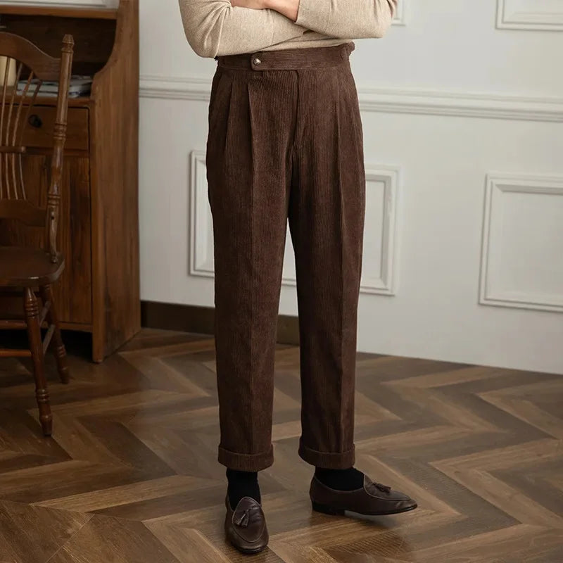 Men's Pleated Cuffed Dress Pants