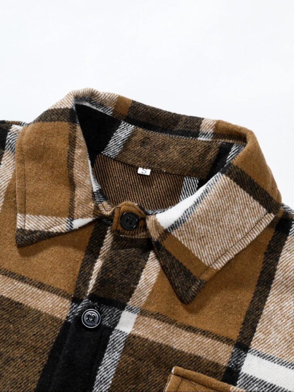 Men's Long Sleeve Plaid Flannel Overshirt