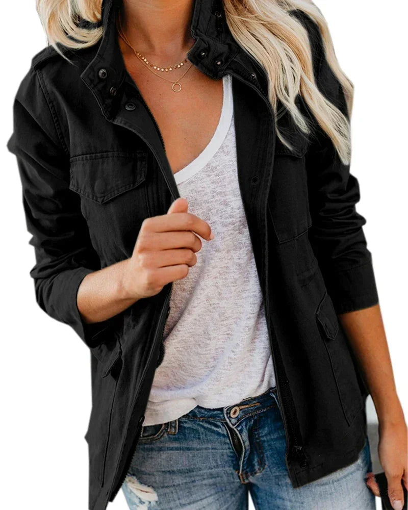 Women’s Army Jacket with Utility Pockets