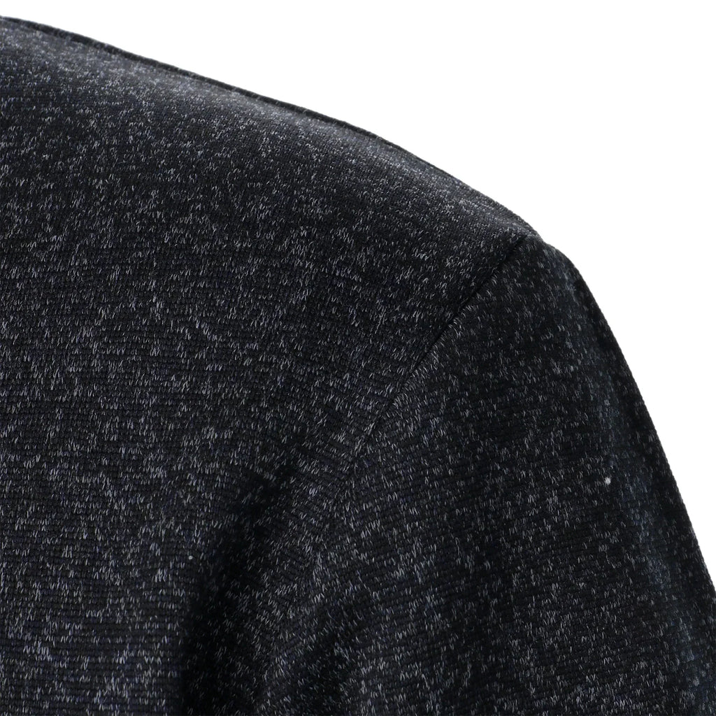 Men’s Stand Collar Elbow Patch Sweater