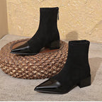 Women’s Pointed-Toe Block Heel Ankle Boots
