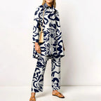 Women's Geometric Print Two Piece Set