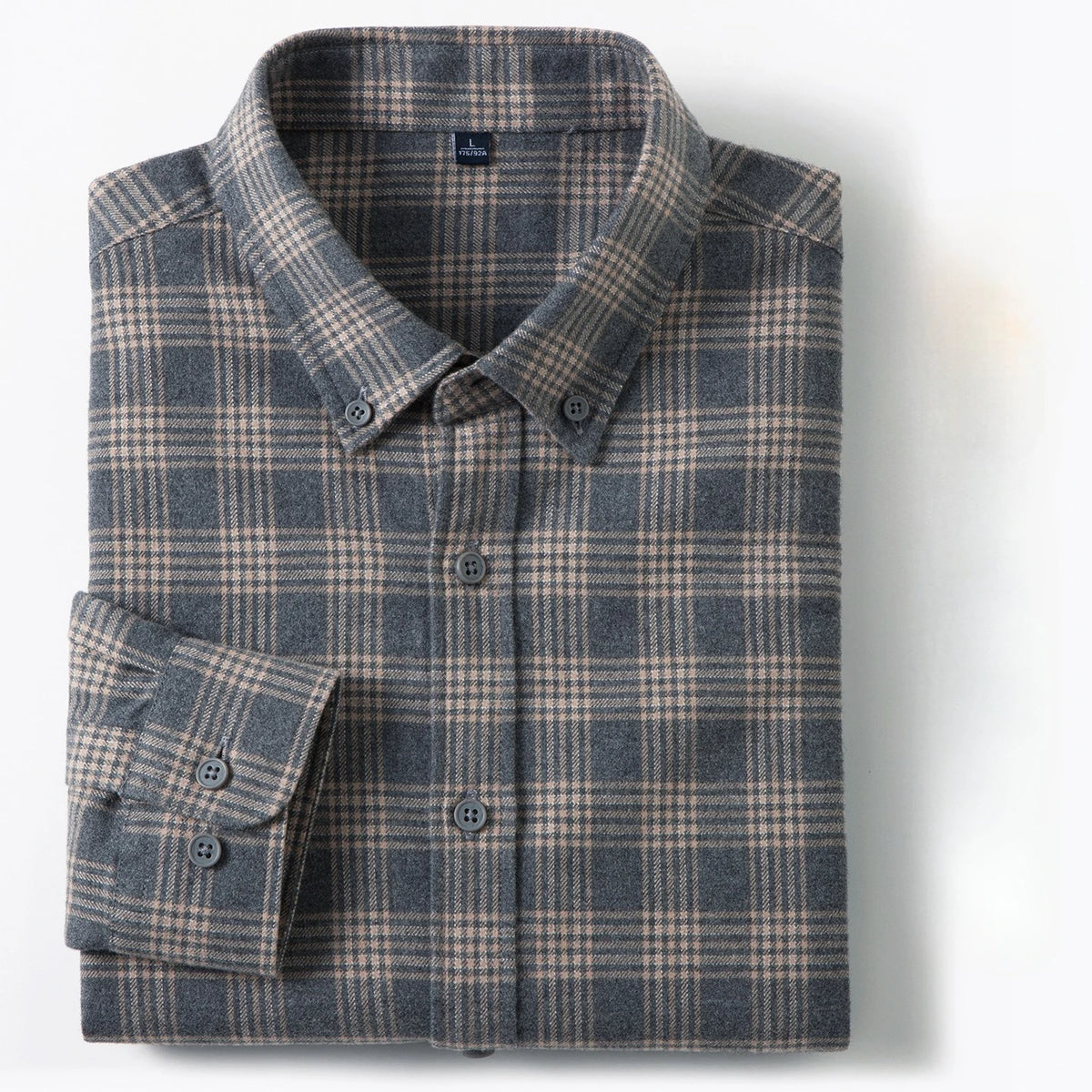 Men's Long Sleeve Plaid Button Down Shirt