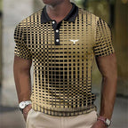 Men's Geometric Pattern Polo