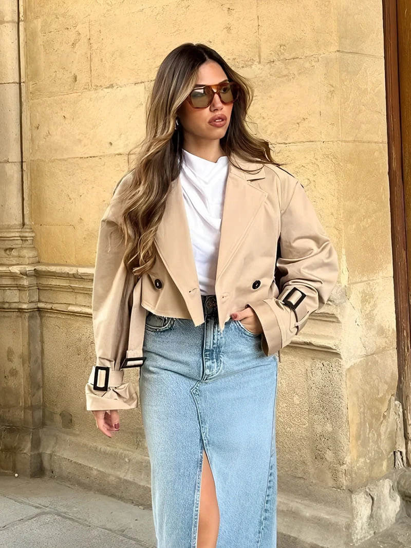 Women’s Cropped Trench Jacket