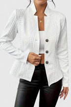Women’s Textured Button-Front Blazer