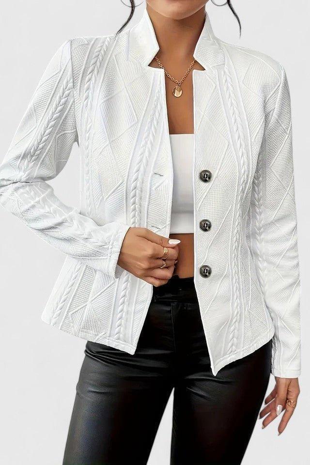 Women’s Textured Button-Front Blazer