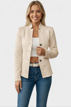 Women’s Textured Button-Front Blazer