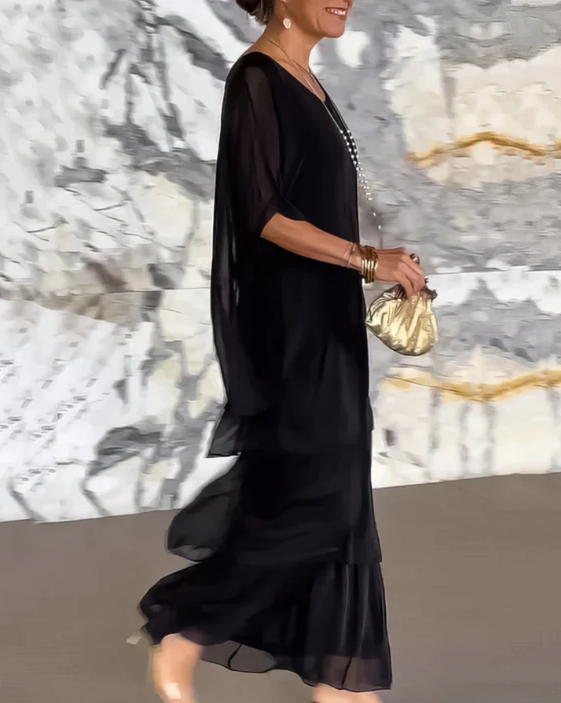 Women’s Layered Artistic Maxi Dress