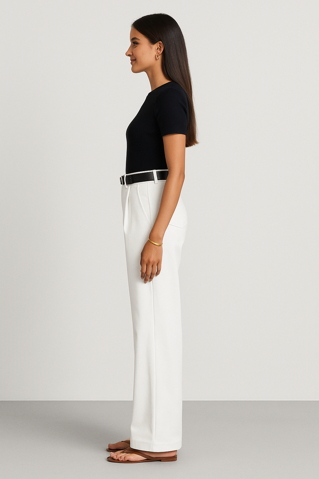 Women's High-Waist Wide Leg Tailored Trousers
